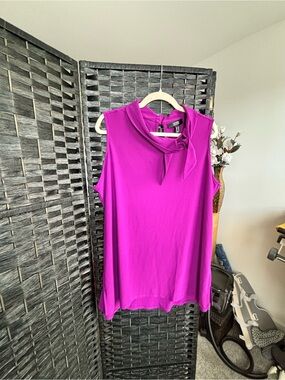 dennis basso Sleeveless Tie-Neck Camisole - Magenta